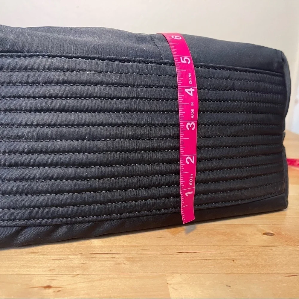 Dooney & Bourke Dillen Black Nylon Hobo Bag Pink Lining Shoulder Purse